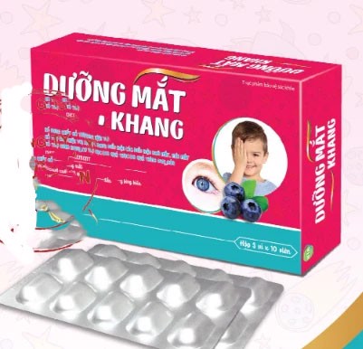 Viên Uống Bổ Mắt Dưỡng Mắt Khang, Hỗ trợ cải thiện thị lực, Hỗ trợ cải thiện các biểu hiện khô mắt & mỏi mắt Hộp 3 Vỉ 10 Viên