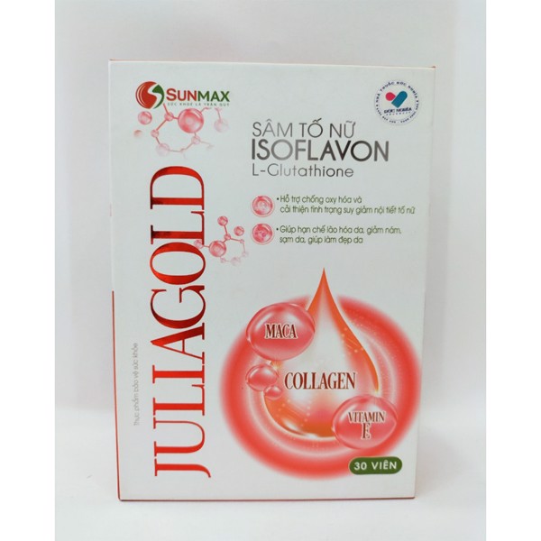 Sâm Tố Nữ JULIAGOLD Hỗ Trợ Chống Oxy Hóa và Cải Thiện Tình Trạng Suy Giảm Nội Tiết Tố Nữ - Hộp 30 viên