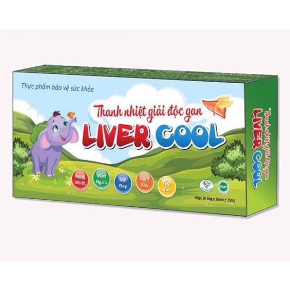 Thanh Nhiệt Giải Độc Gan Liver Cool Giúp giảm tình trạng nóng trong, Hỗ trợ thanh nhiệt, giải độc, mát gan Hộp 20 Ống x 10ml