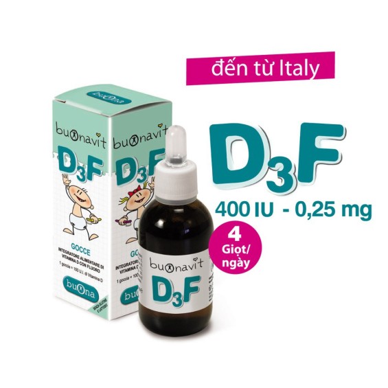 Buonavit D3F vitamin D3 và Buonavit Baby vitamin tổng hợp - 12ml